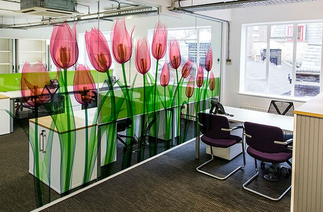 Стеклянные перегородки и витражи